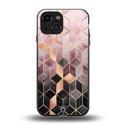 mermaid skin pink edition back phone cover | glass case for iphone 13 mini