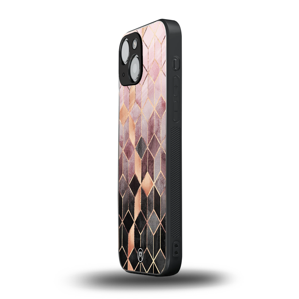 mermaid skin pink edition back phone cover | glass case for iphone 13 mini