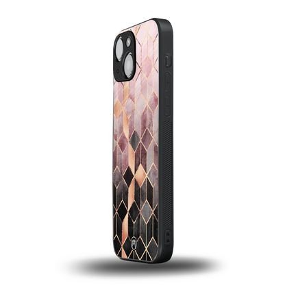 mermaid skin pink edition back phone cover | glass case for iphone 13 mini