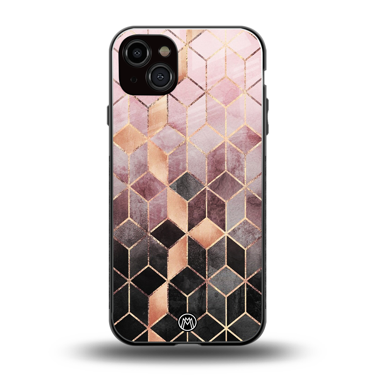 mermaid skin pink edition back phone cover | glass case for iphone 15 plus