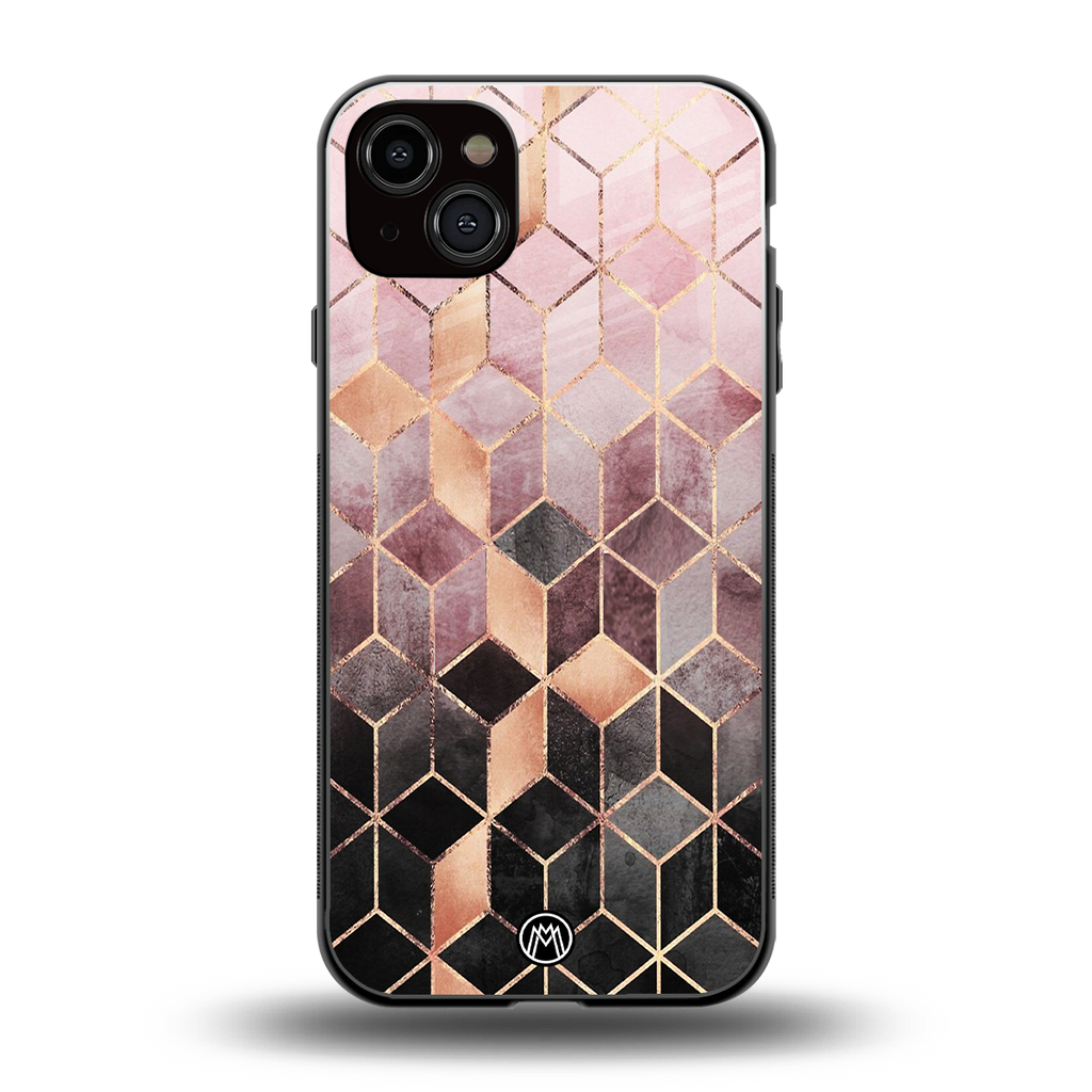 mermaid skin pink edition back phone cover | glass case for iphone 14 plus