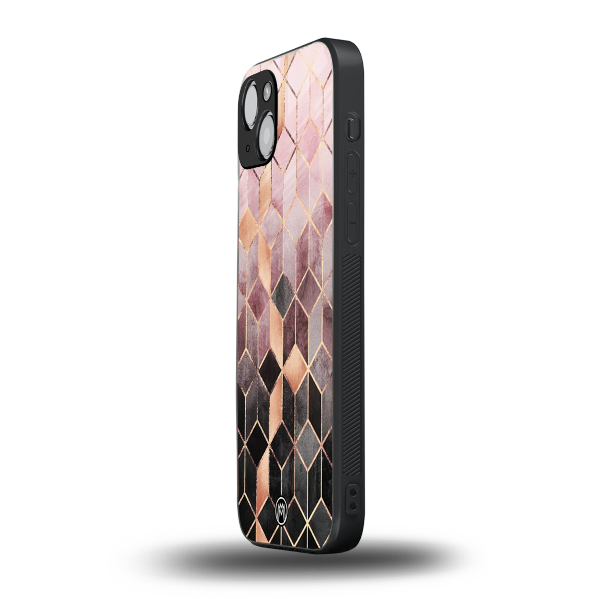 mermaid skin pink edition back phone cover | glass case for iphone 15 plus