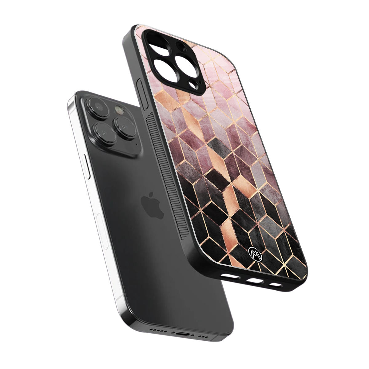 mermaid skin pink edition back phone cover | glass case for iphone 15 pro max