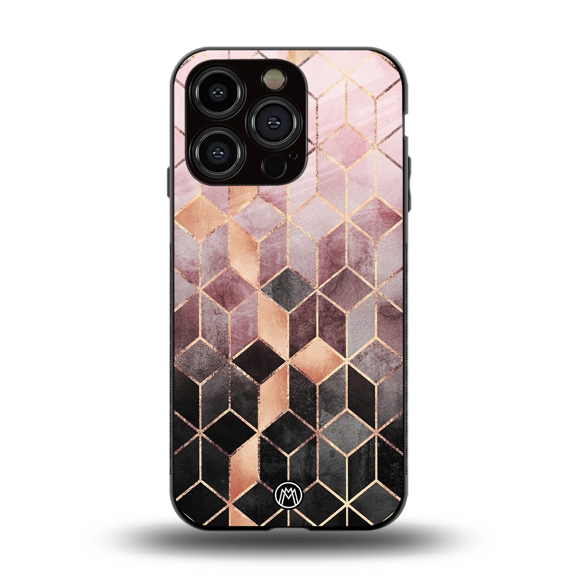 mermaid skin pink edition back phone cover | glass case for iphone 15 pro