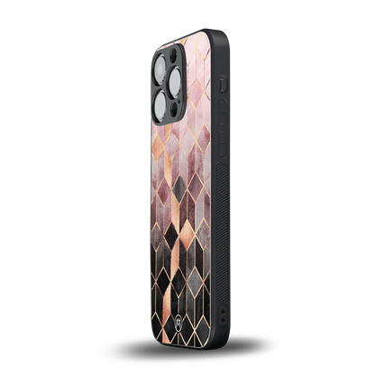 mermaid skin pink edition back phone cover | glass case for iphone 15 pro