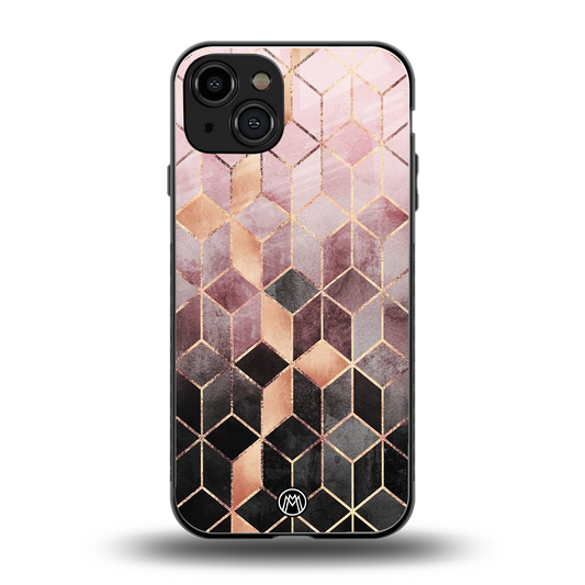 mermaid skin pink edition back phone cover | glass case for iphone 15
