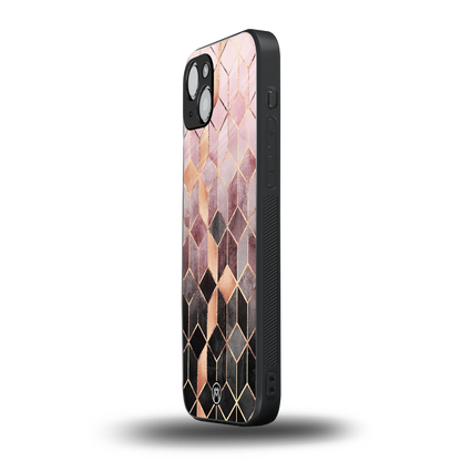 mermaid skin pink edition back phone cover | glass case for iphone 15