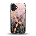 mermaid skin pink edition back phone cover | glass case for iphone 16 plus