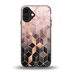 mermaid skin pink edition back phone cover | glass case for iphone 16 plus
