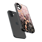 mermaid skin pink edition back phone cover | glass case for iphone 16 plus