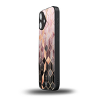 mermaid skin pink edition back phone cover | glass case for iphone 16 plus