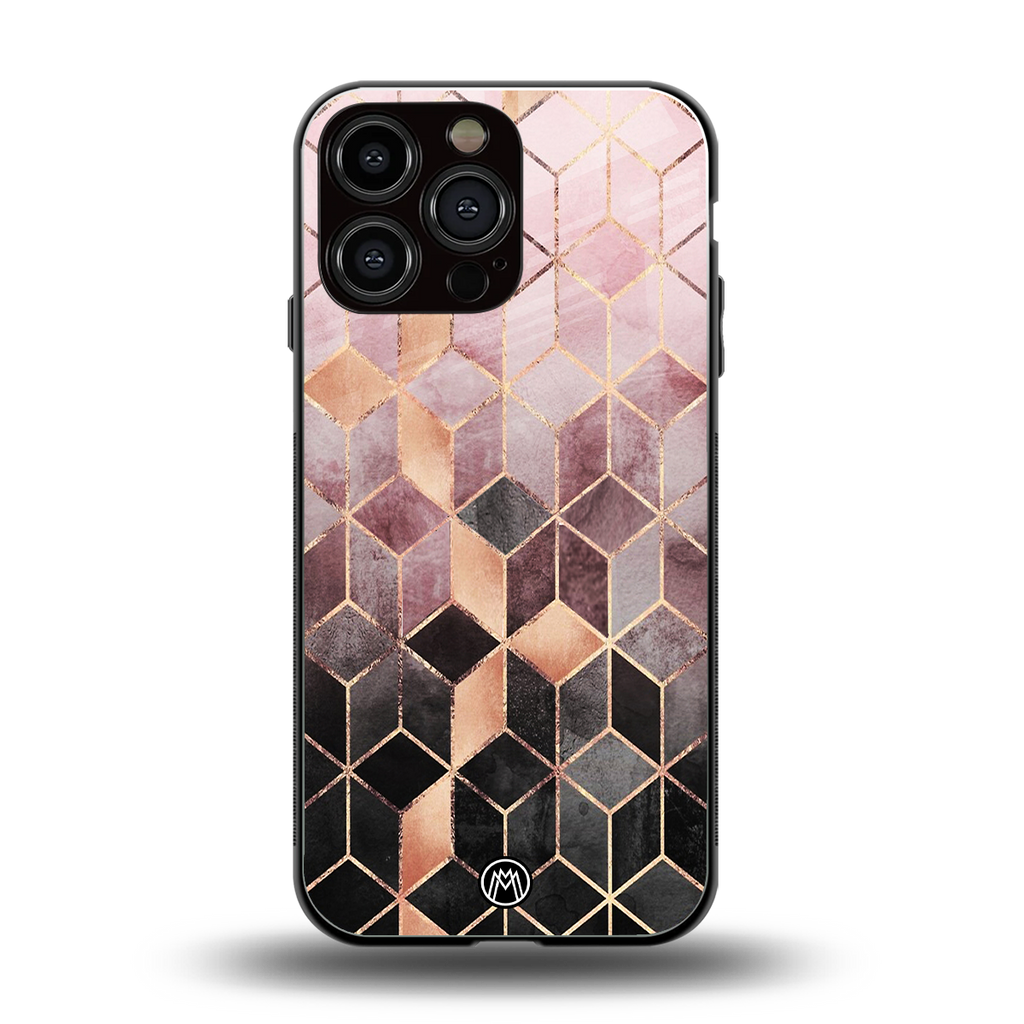 mermaid skin pink edition back phone cover | glass case for iphone 16 pro max