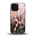 mermaid skin pink edition back phone cover | glass case for iphone 16 pro max