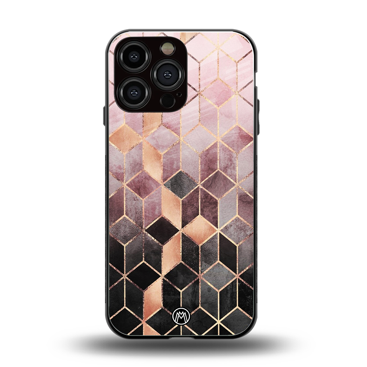 mermaid skin pink edition back phone cover | glass case for iphone 16 pro max
