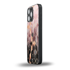 mermaid skin pink edition back phone cover | glass case for iphone 16 pro max
