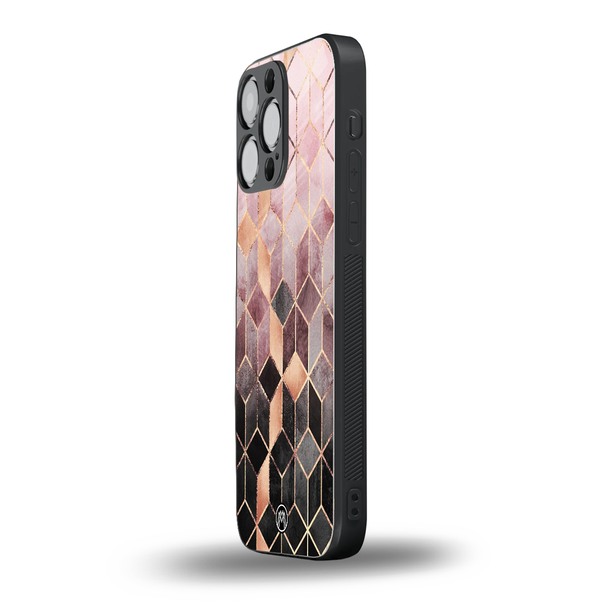 mermaid skin pink edition back phone cover | glass case for iphone 16 pro max