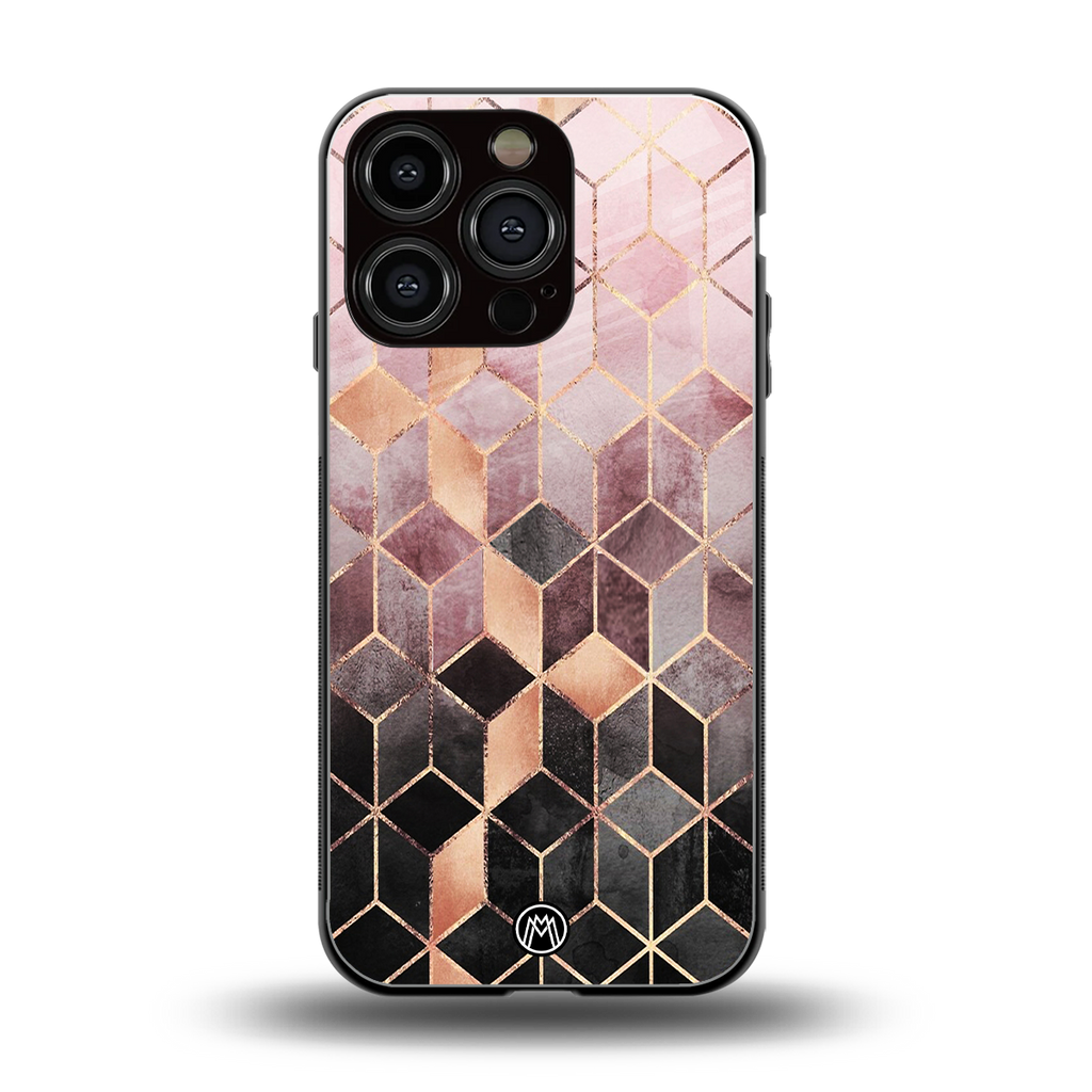 mermaid skin pink edition back phone cover | glass case for iphone 16 pro