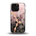 mermaid skin pink edition back phone cover | glass case for iphone 16 pro