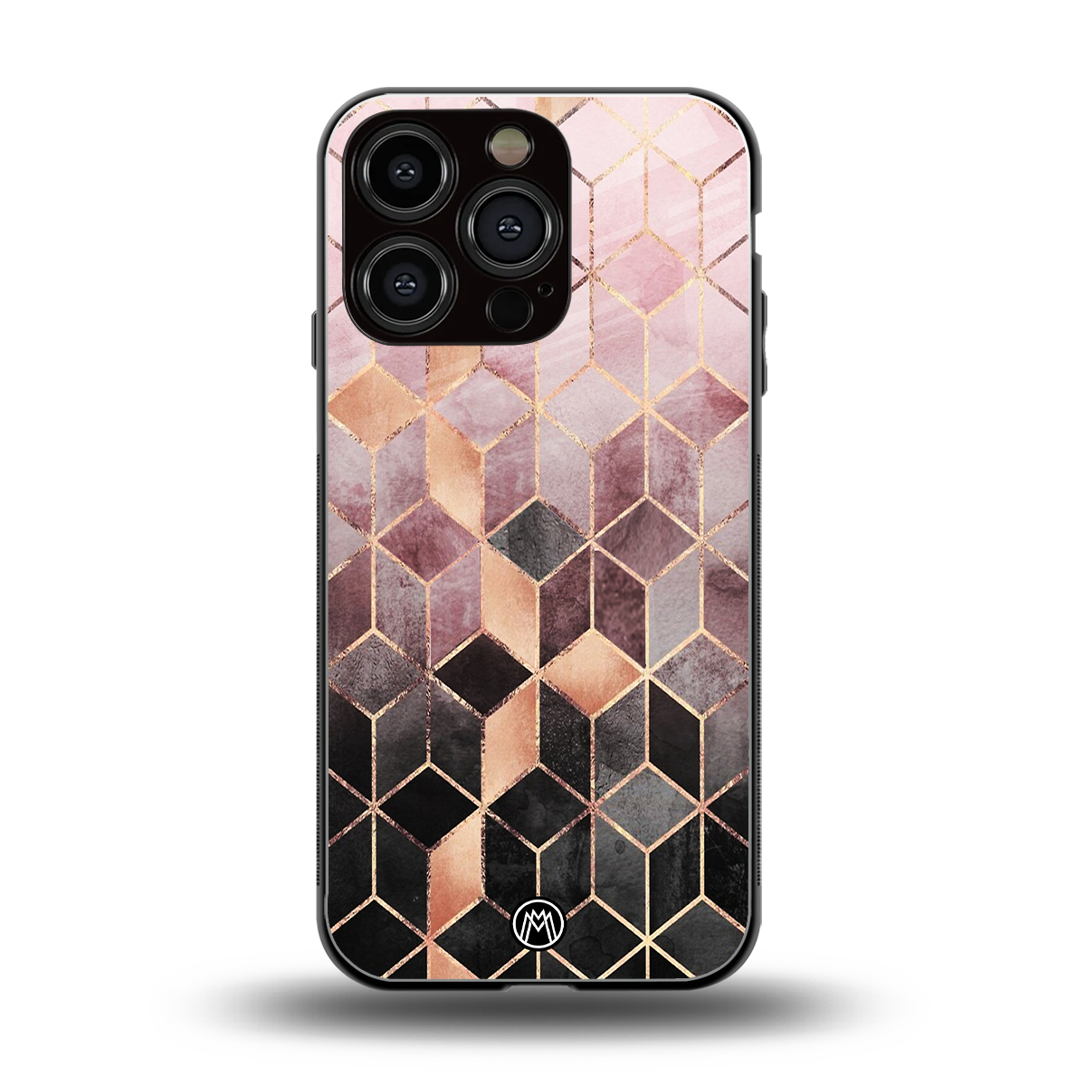 mermaid skin pink edition back phone cover | glass case for iphone 16 pro