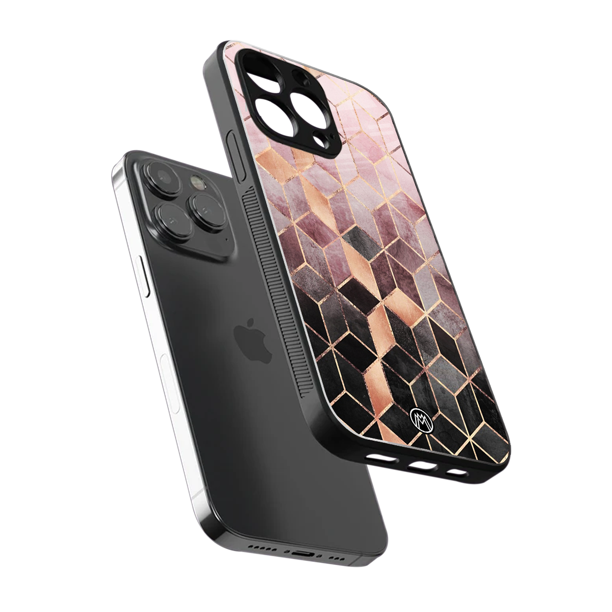 mermaid skin pink edition back phone cover | glass case for iphone 16 pro