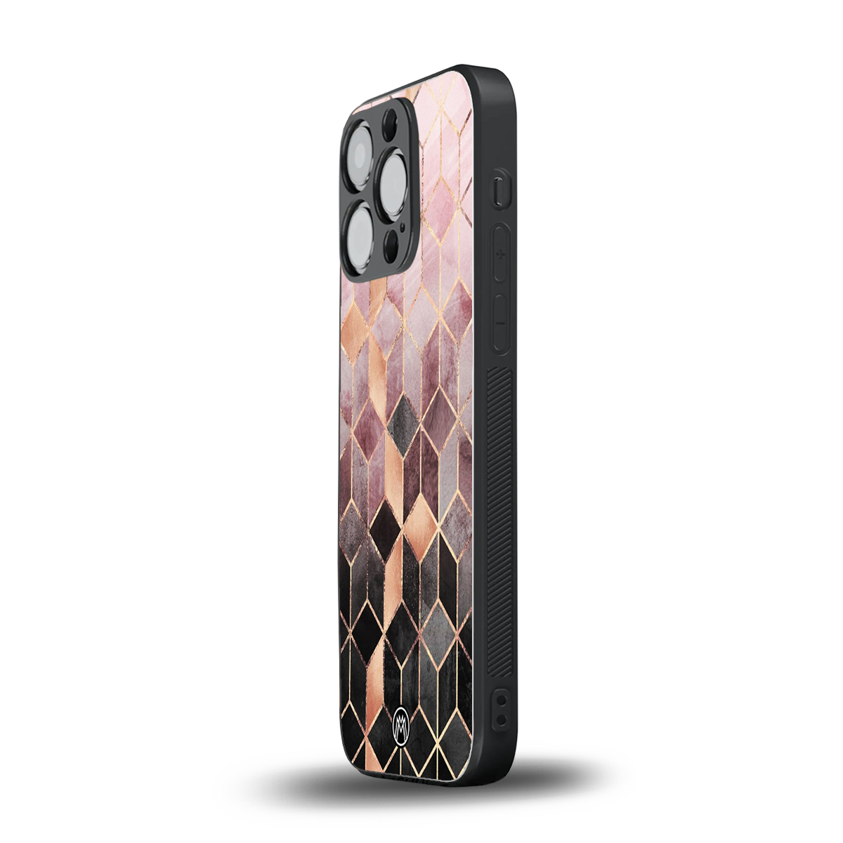 mermaid skin pink edition back phone cover | glass case for iphone 16 pro