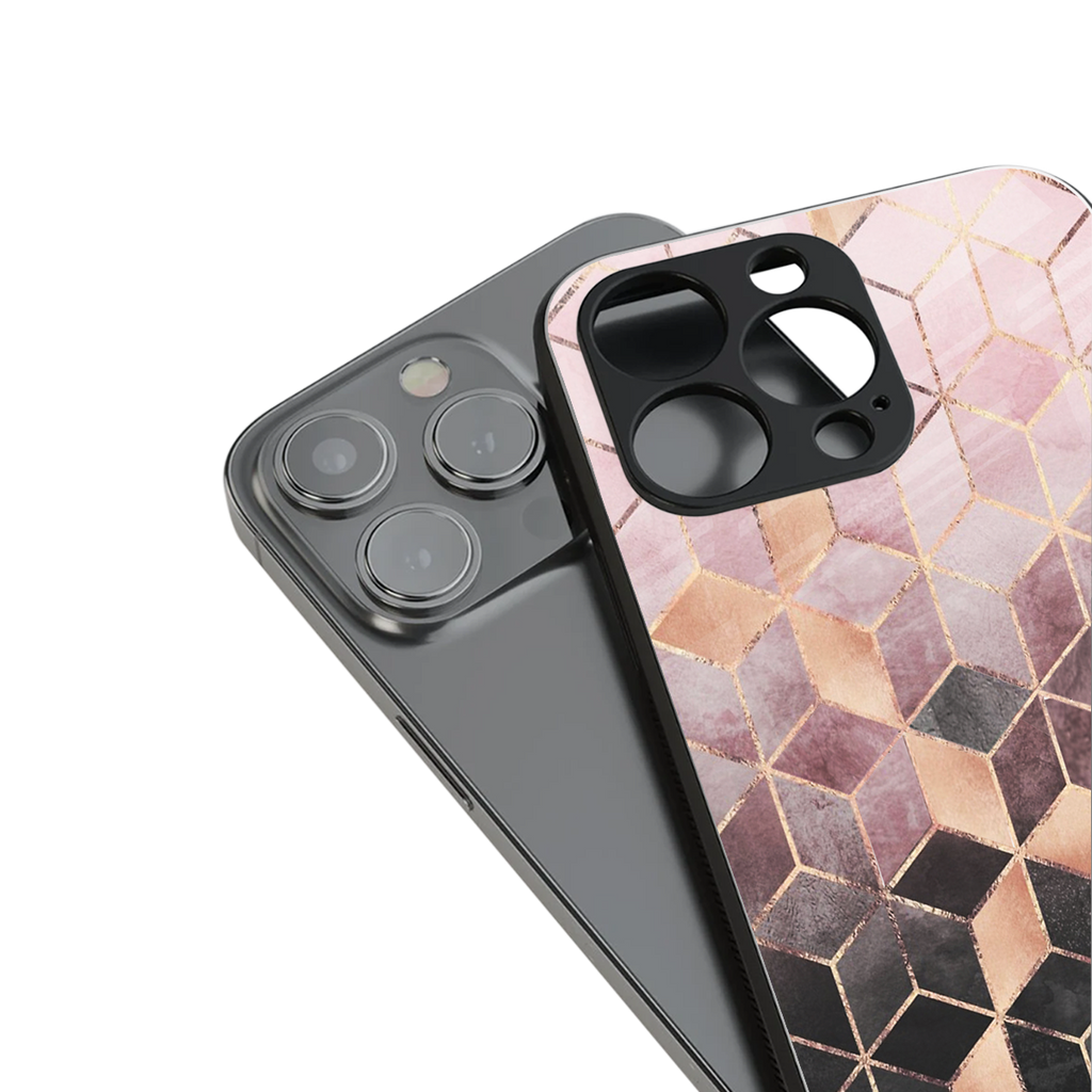 mermaid skin pink edition back phone cover | glass case for iphone 16 pro