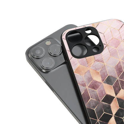 mermaid skin pink edition back phone cover | glass case for iphone 16 pro