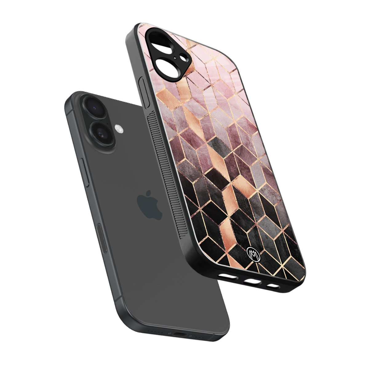 mermaid skin pink edition back phone cover | glass case for iphone 16