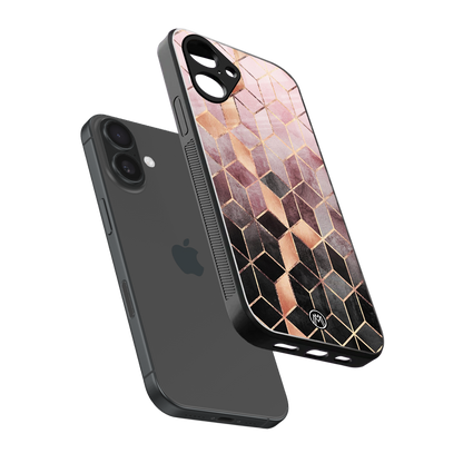 mermaid skin pink edition back phone cover | glass case for iphone 16