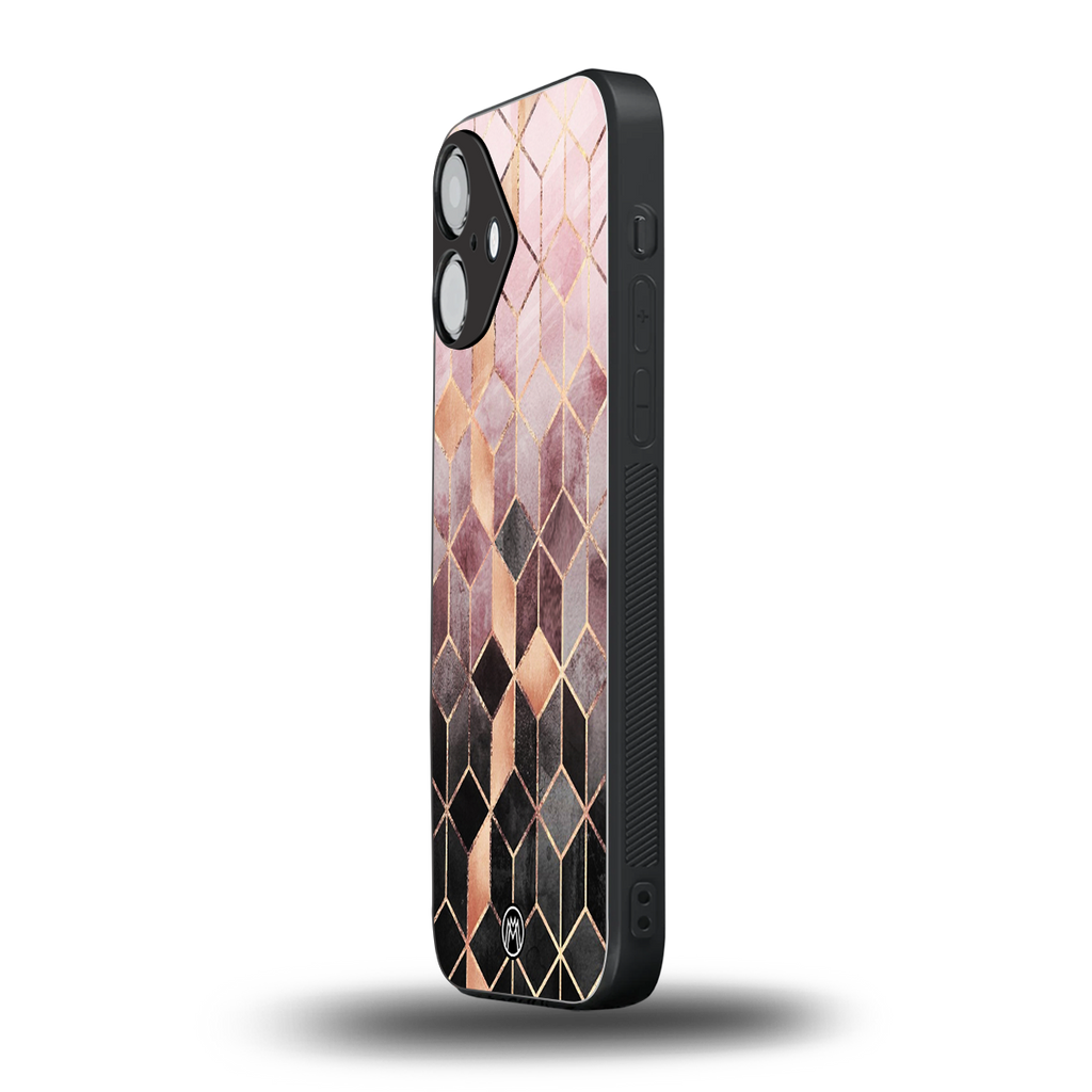 mermaid skin pink edition back phone cover | glass case for iphone 16