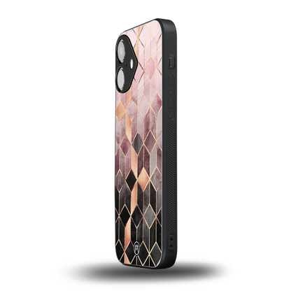 mermaid skin pink edition back phone cover | glass case for iphone 16