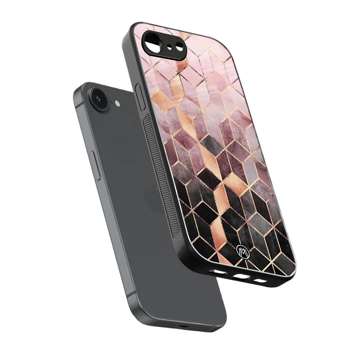 mermaid skin pink edition back phone cover | glass case for iphone 16e