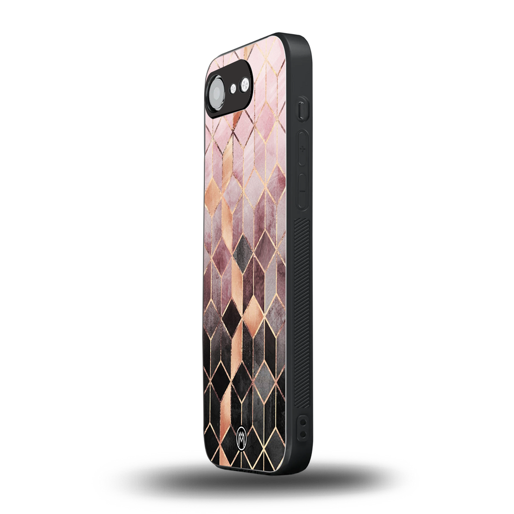 mermaid skin pink edition back phone cover | glass case for iphone 16e