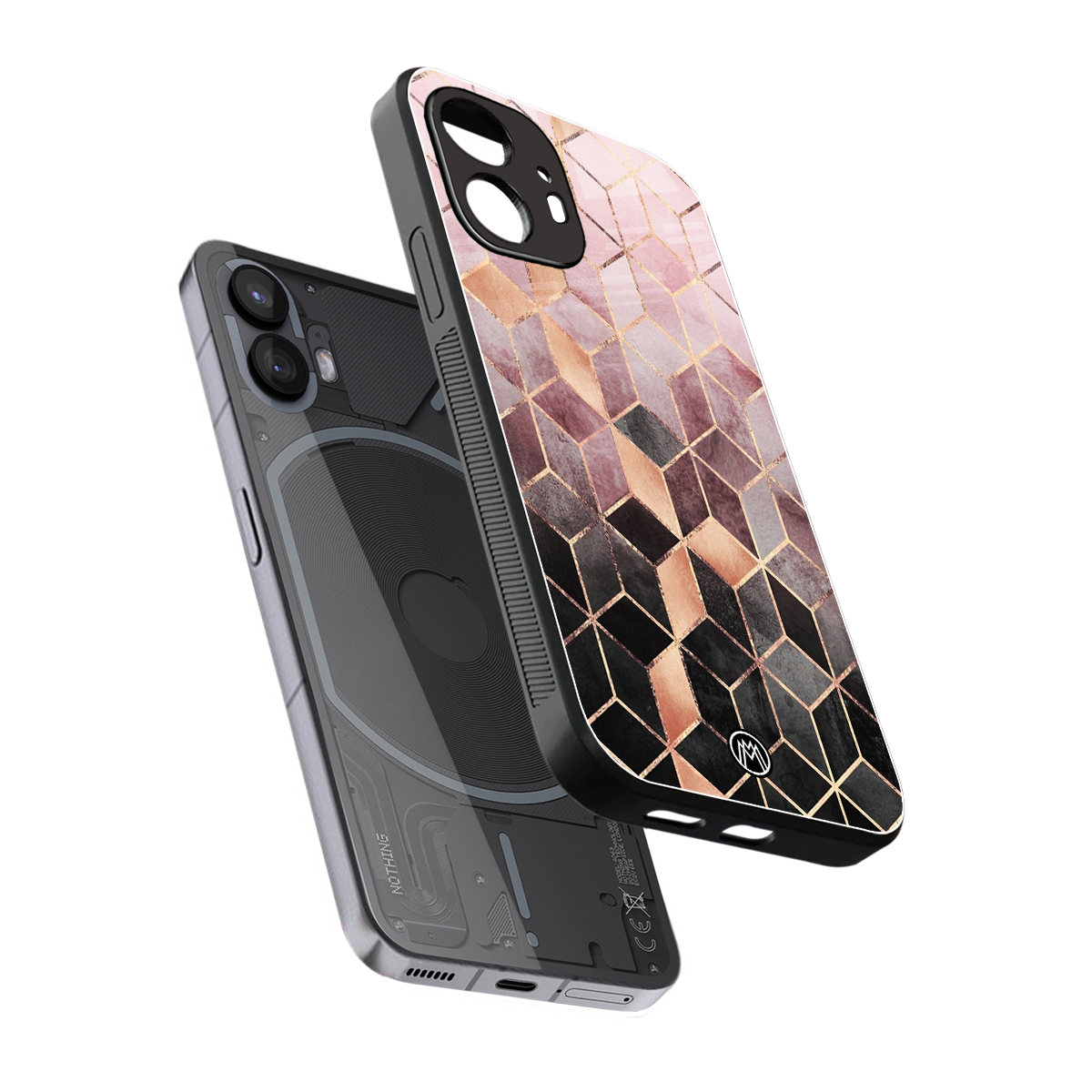 mermaid skin pink edition back phone cover | glass case for nothing phone 2