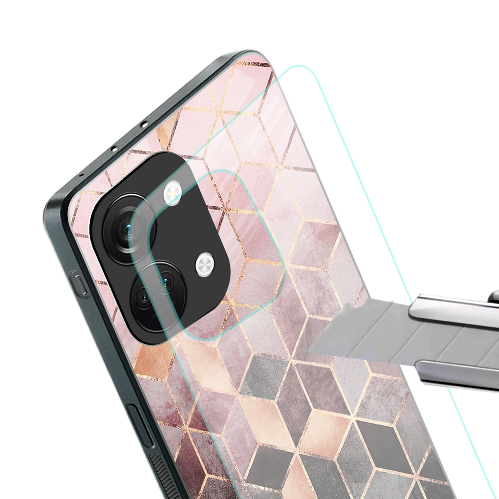 mermaid skin pink edition back phone cover | glass case for oneplus nord 3
