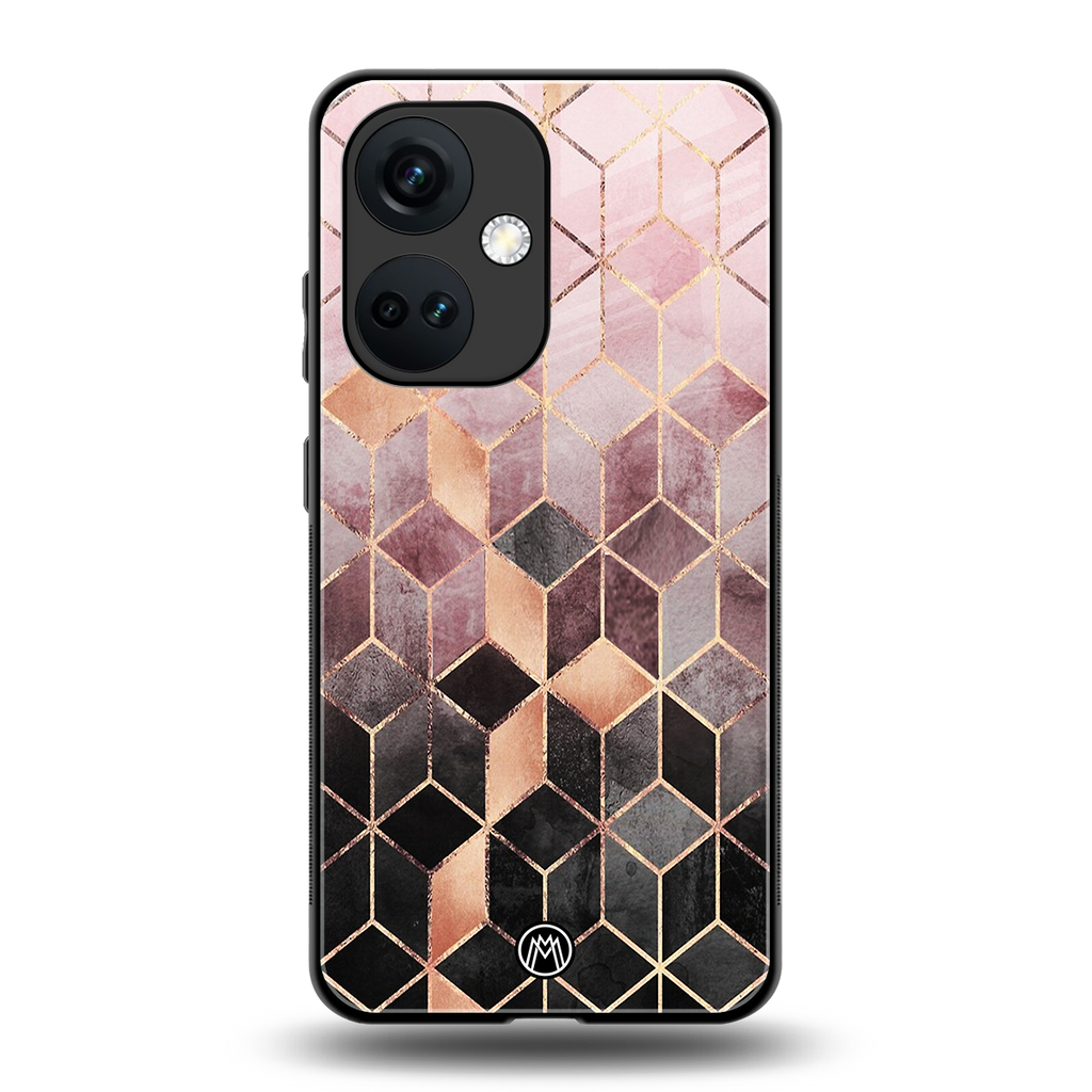 mermaid skin pink edition back phone cover | glass case for oneplus nord ce 3