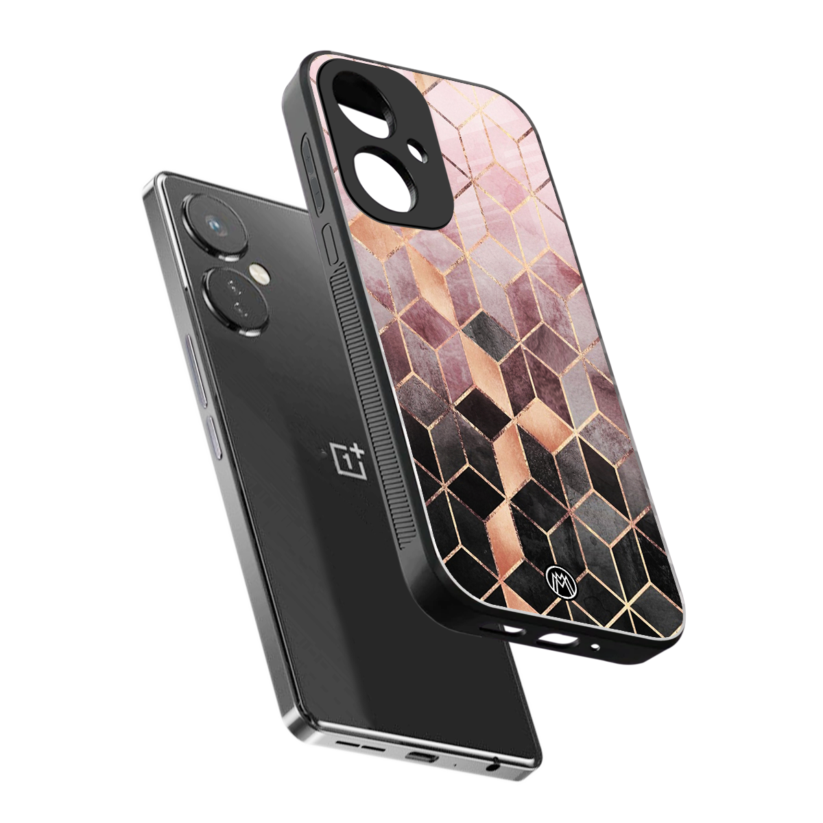 mermaid skin pink edition back phone cover | glass case for oneplus nord ce 3