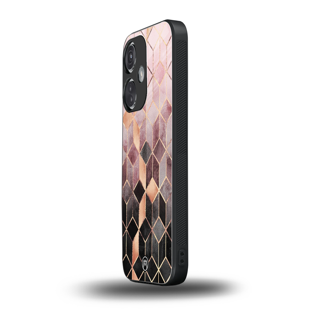 mermaid skin pink edition back phone cover | glass case for oneplus nord ce 3