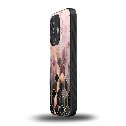 mermaid skin pink edition back phone cover | glass case for oneplus nord ce 3