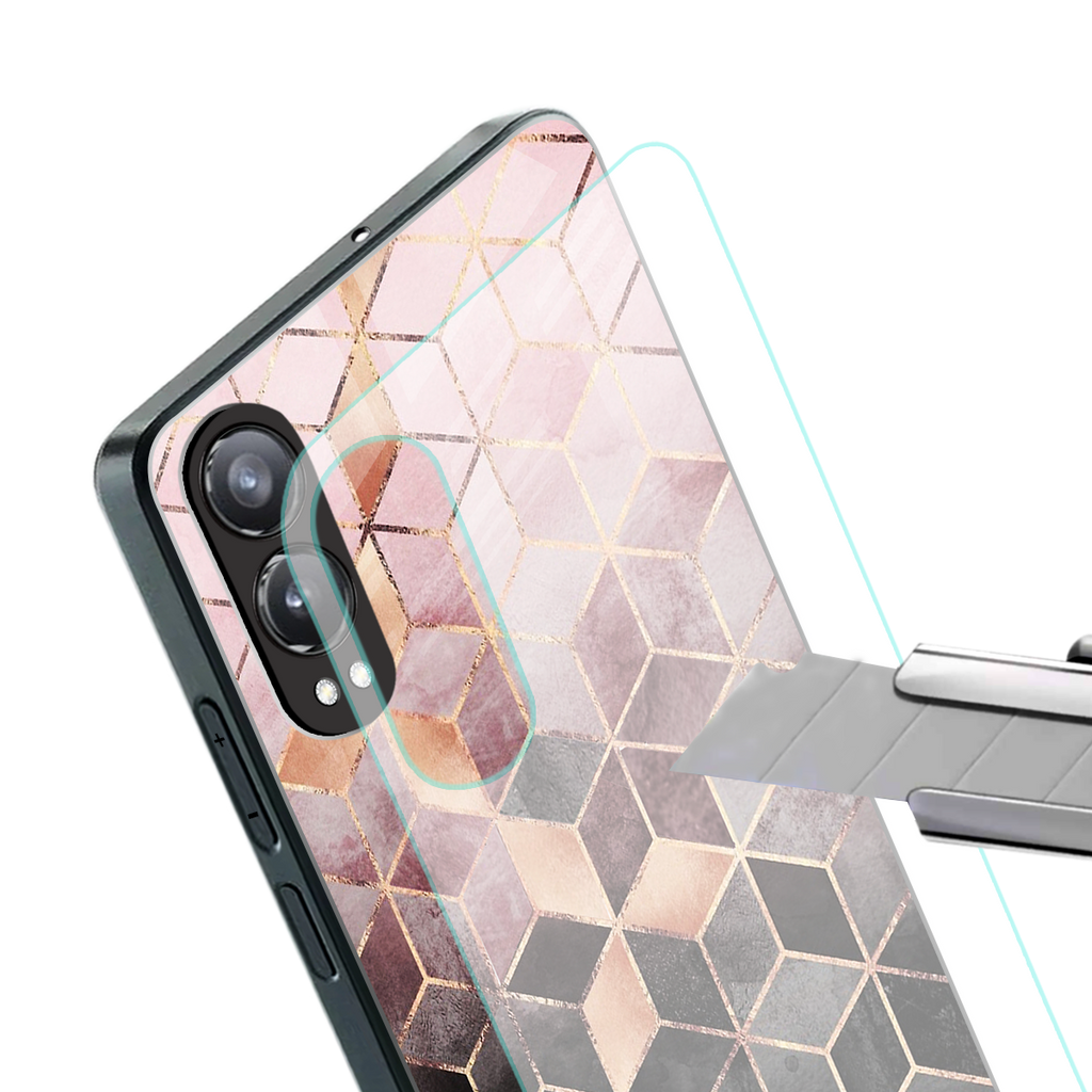mermaid skin pink edition back phone cover | glass case for oneplus nord ce 4 lite