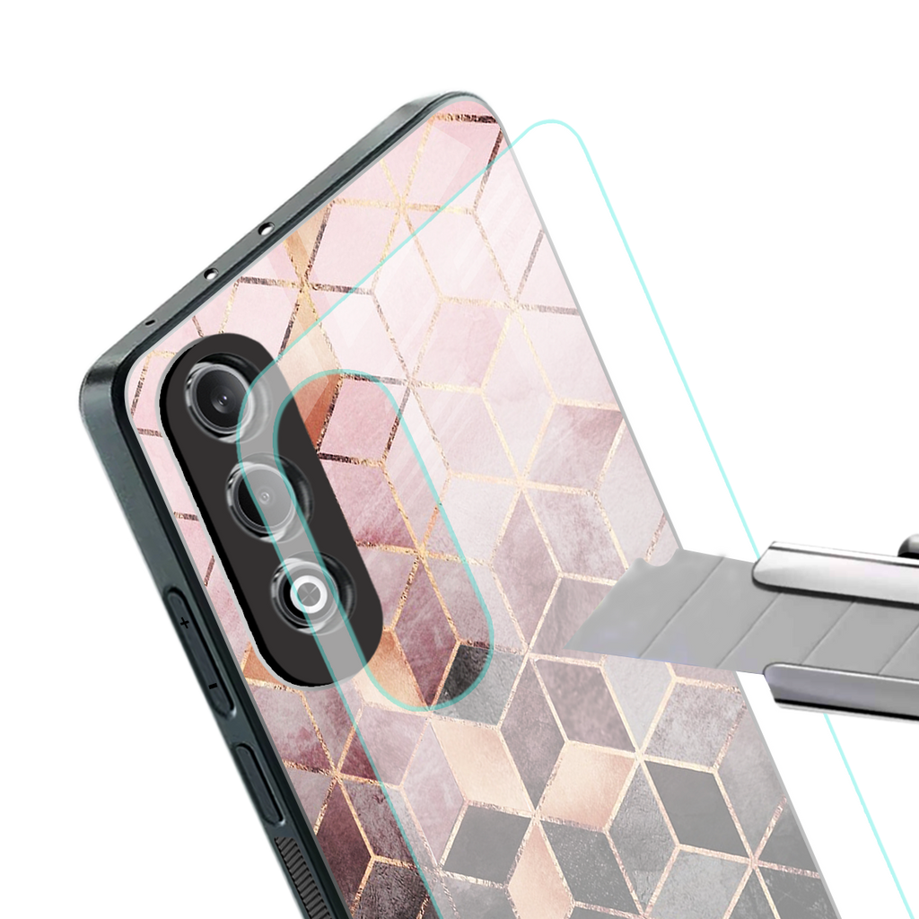mermaid skin pink edition back phone cover | glass case for oneplus nord ce 4