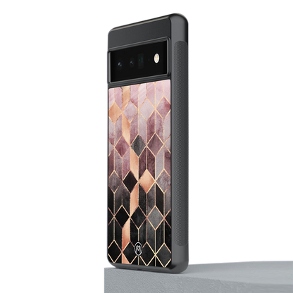 mermaid skin pink edition back phone cover | glass case for google pixel 6 pro