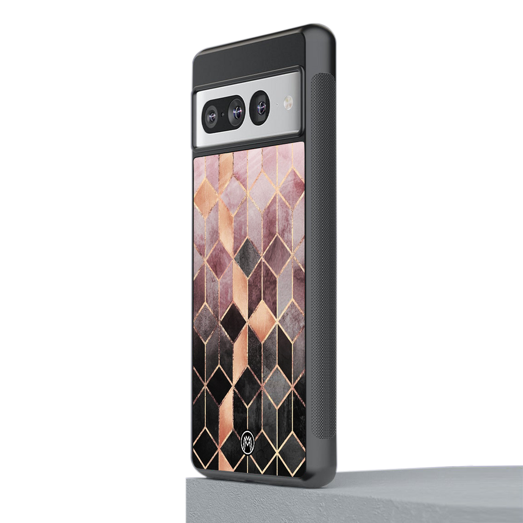 mermaid skin pink edition back phone cover | glass case for google pixel 7 pro