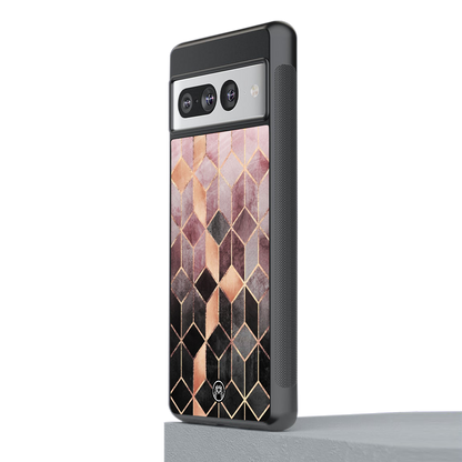 mermaid skin pink edition back phone cover | glass case for google pixel 7 pro