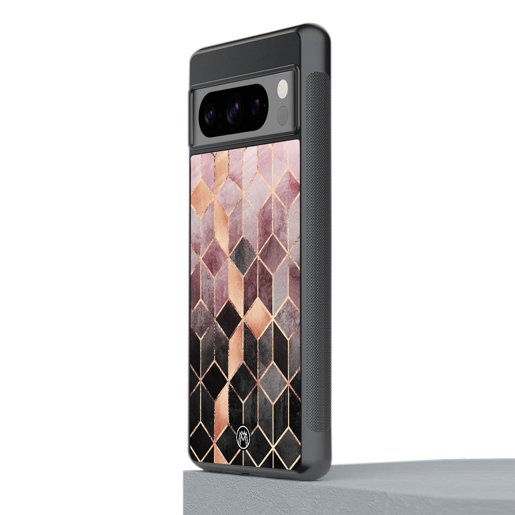 mermaid skin pink edition back phone cover | glass case for google pixel 8 pro