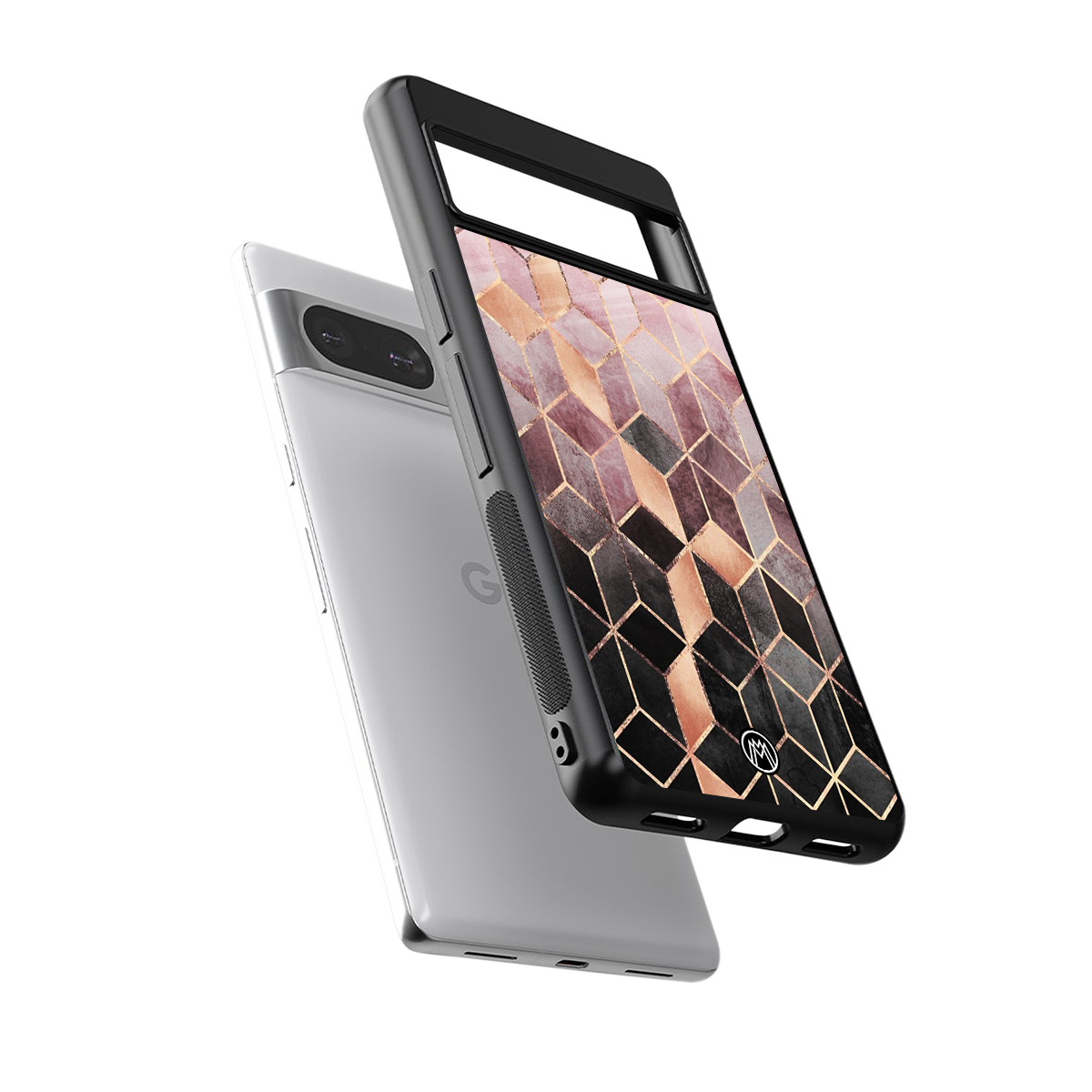 mermaid skin pink edition back phone cover | glass case for Google Pixel 8