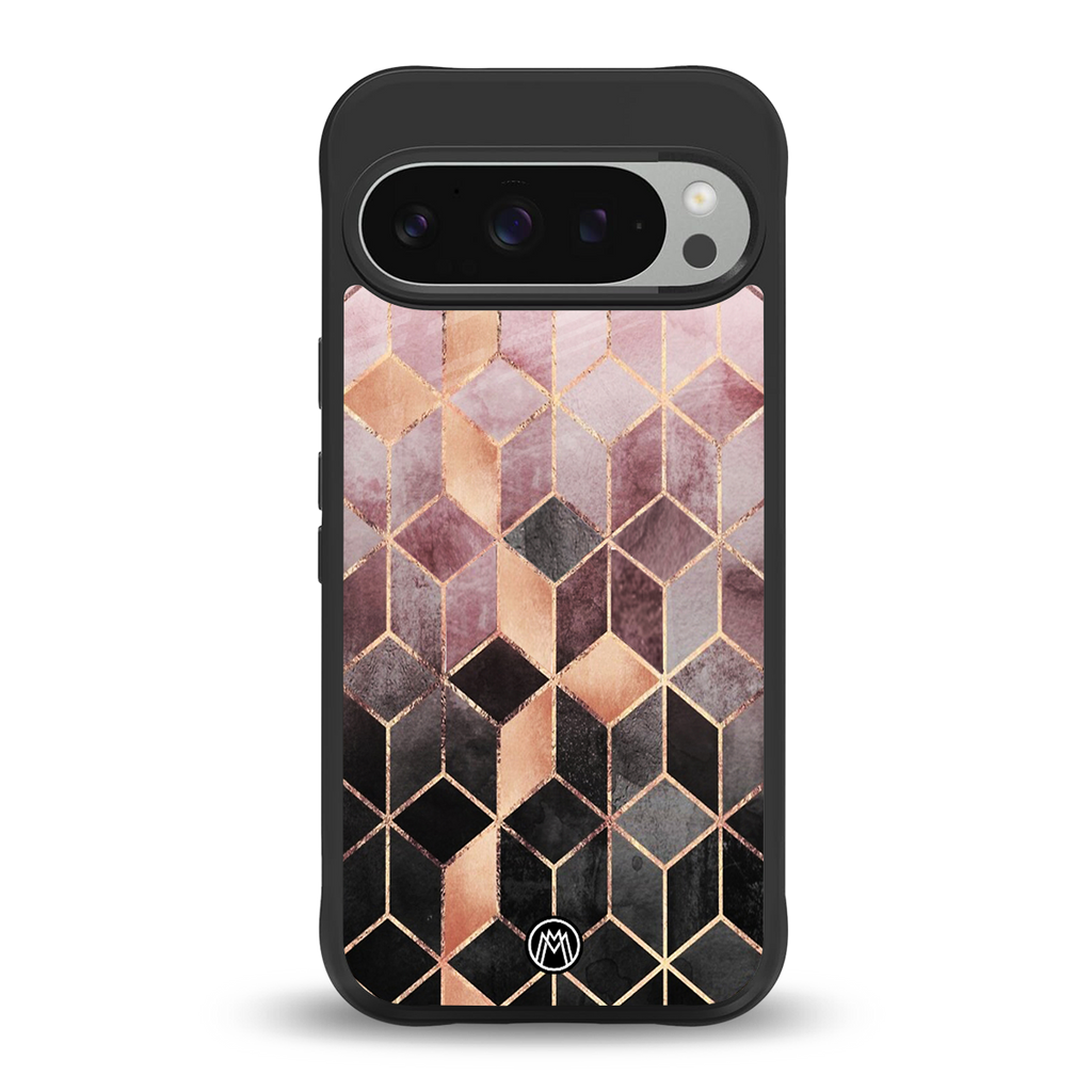 mermaid skin pink edition back phone cover | glass case for google pixel 9 pro