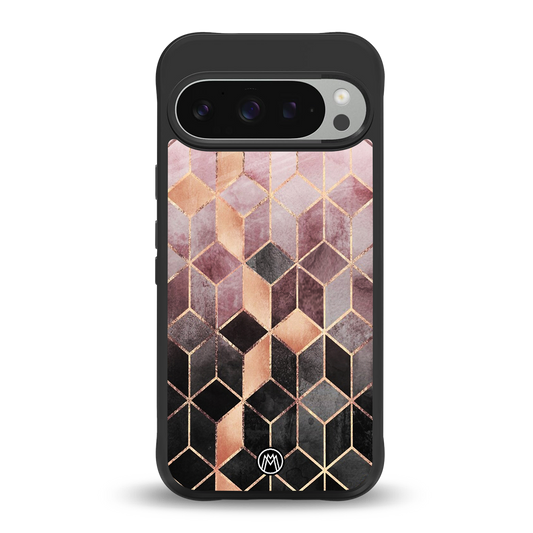mermaid skin pink edition back phone cover | glass case for google pixel 9 pro