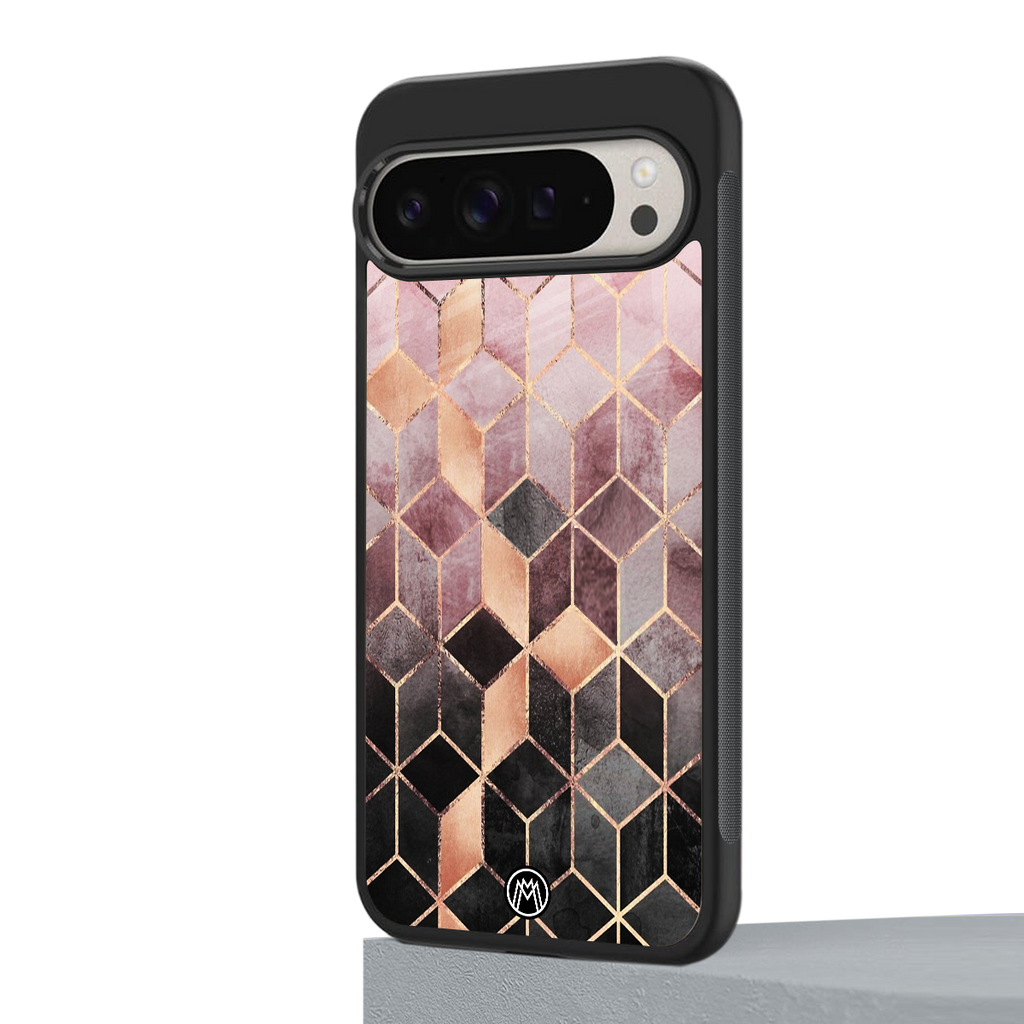 mermaid skin pink edition back phone cover | glass case for google pixel 9 pro