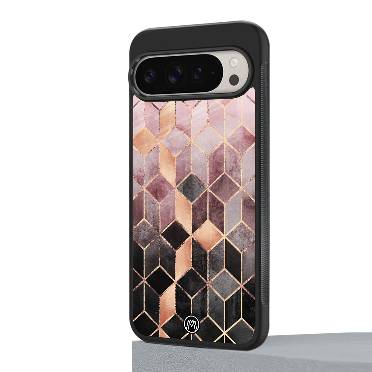 mermaid skin pink edition back phone cover | glass case for google pixel 9 pro xl